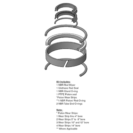 Sheffer - After Market Parts Hydraulic Cylinder Repair Kit- SK-I-U-10-1.000x2.000 761-01-0200-0100